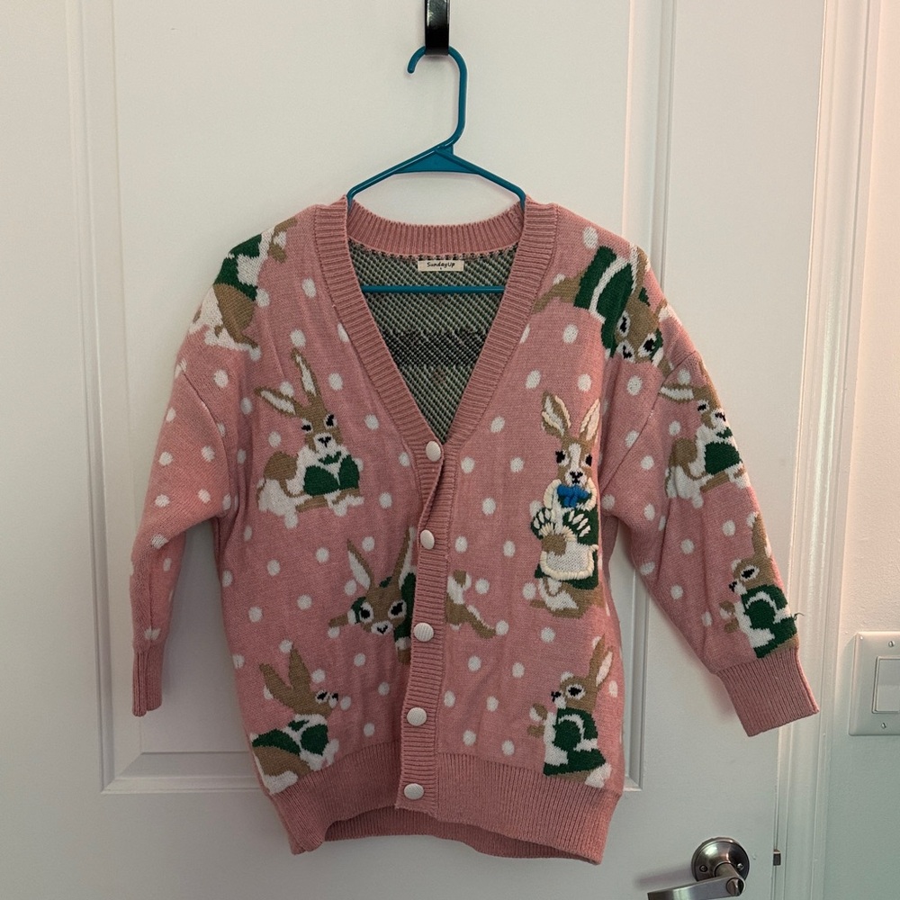 NWT Bunny Patterned Women's Sweater